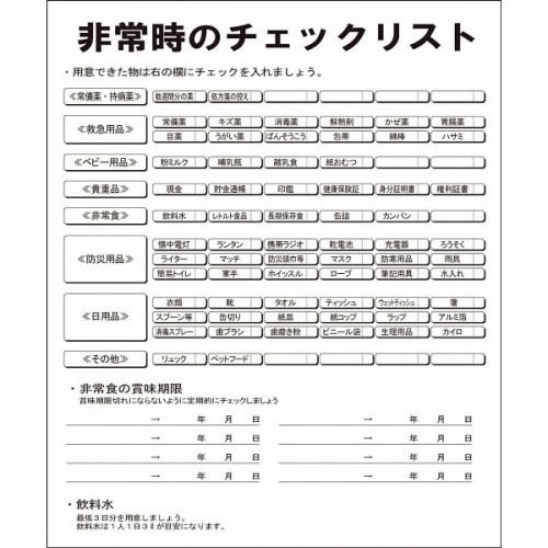 両リュック非常用持出し袋